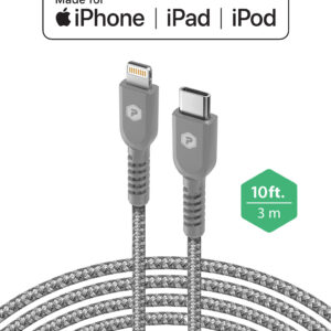 PowerPeak 10ft USB-C To Lightning Cable - Silver product